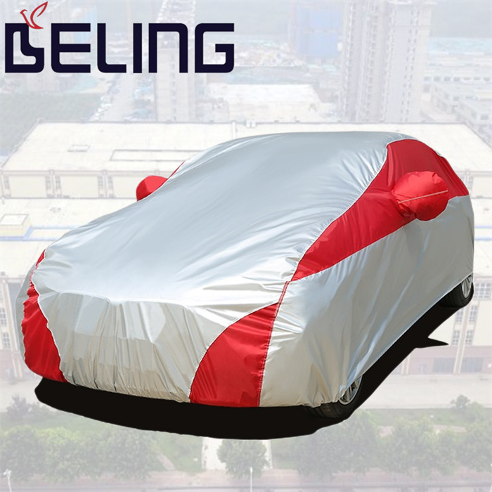 Easy Carried Indoor Outdoor Red Car Cover Dust Proof Snow Rain Protect