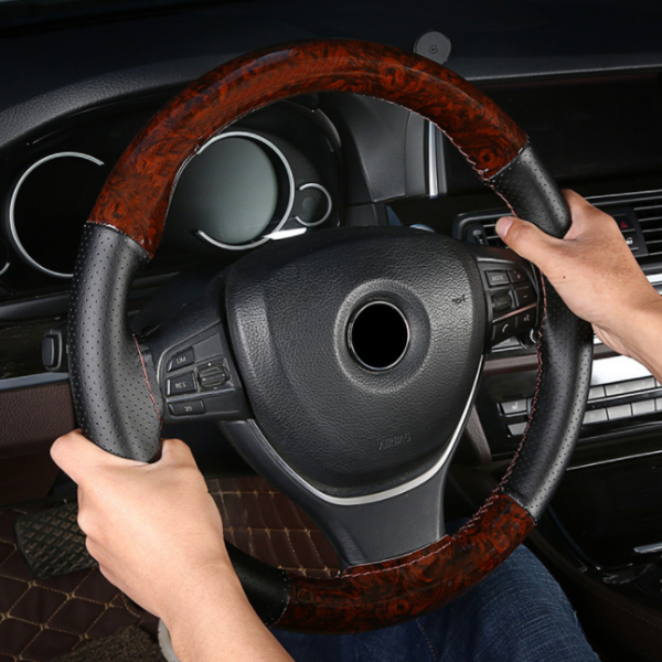 Universal Splicing Steering Wheel Cover Exquisite Peach Wood Grain ...