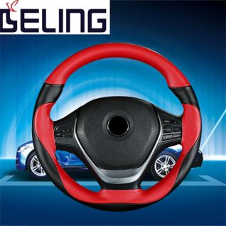  automobile steering wheel covers red blue grey steering cover leather