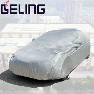 Custom Logo Silver Universal Car Covers Sun Dust UV Protection