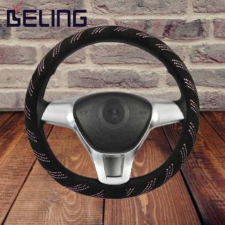 Drilled black premium special steering wheel cover diamond steering wheel cover