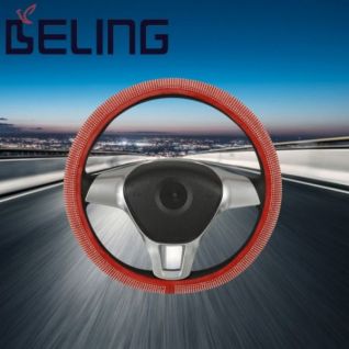 Drilled red design car steering wheel cover exquisite